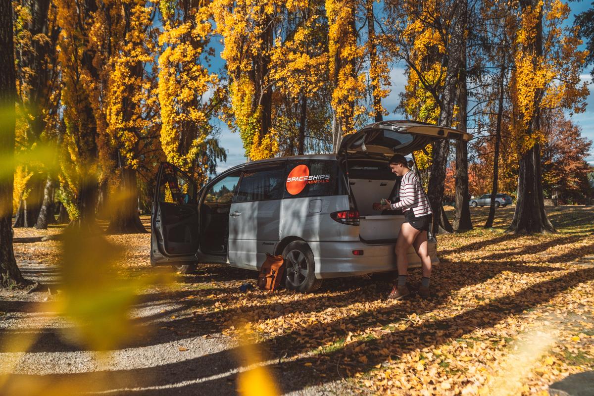 More space inside as the Beta 2S (premium) campervan doesn't have a backseat Beta 2S sunny road trip
