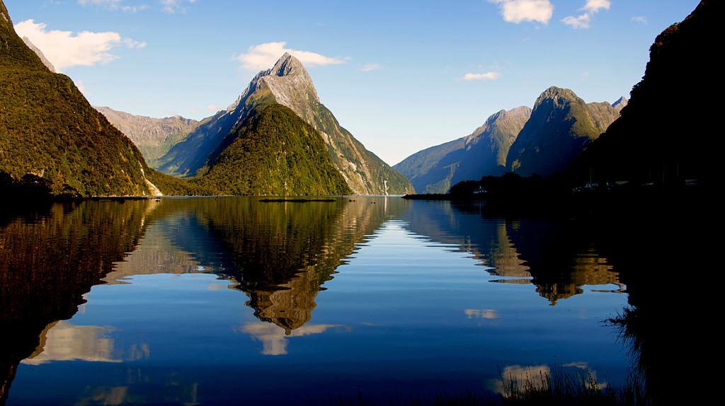 Milford Sound New Zealand by Bernard Spragg. NZ (public domain)